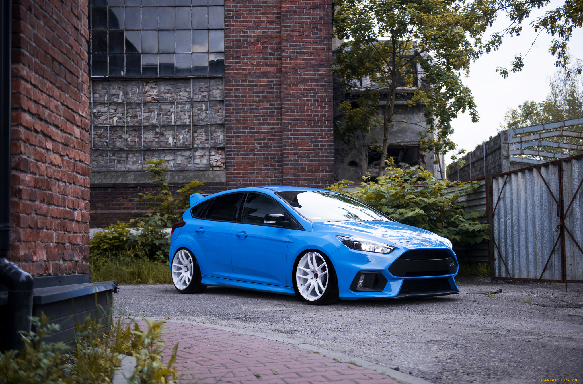 ford focus rs, , ford, focus, rs, blue, stance, building